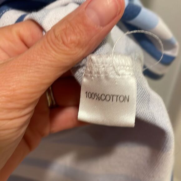 Lacoste Mens polo blue and white striped collared shirt - Picture 8 of 13